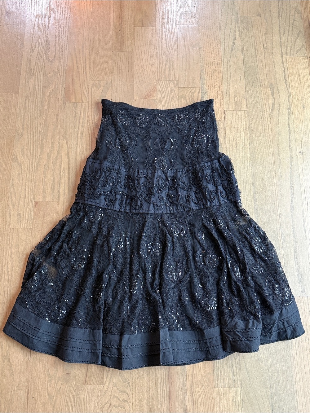 Black Lace Circle Skater Skirt - Feminine Flare